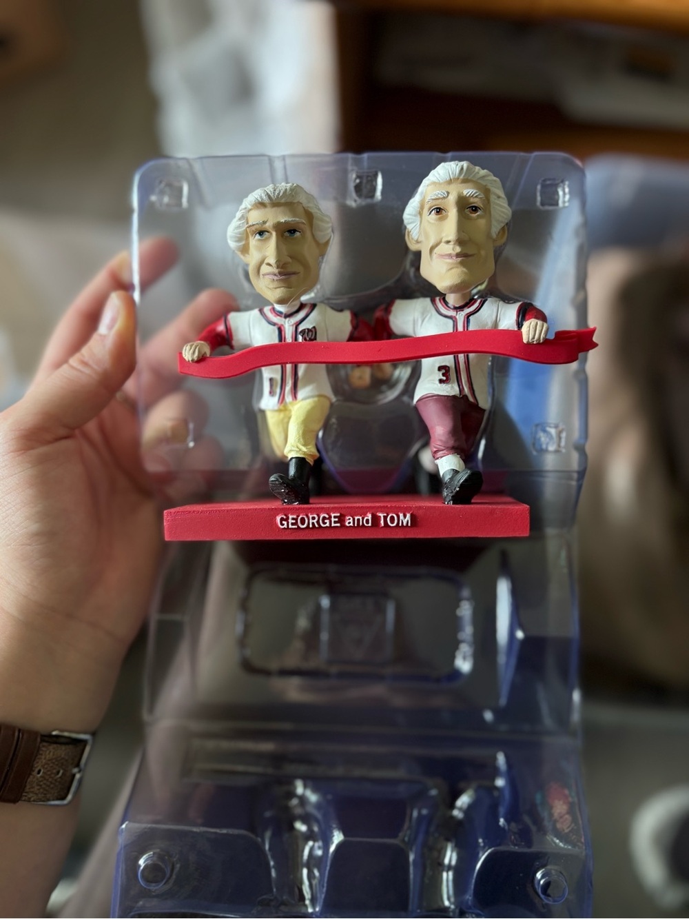 Racing Presidents Bobblehead George & Tom Washington Nationals Baseball